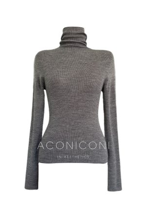 Semi-Finished Winter Seamless One-Piece Base Layer, High-Neck Knitted Wool Top, Machine Washable, Cozy Winter Essentials