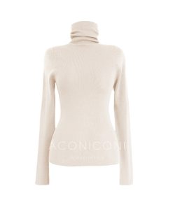 Semi-Finished Winter Seamless One-Piece Base Layer, High-Neck Knitted Wool Top, Machine Washable, Cozy Winter Essentials