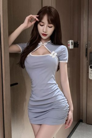 Sexy Fitted Short Cheongsam Dress - Summer Chinese Style for Young Women - Hip-Hugging Design