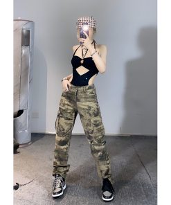 Sexy Hollow-Out Halter Neck Tank Top and Faux Two-Piece Outfit - Trendy Y2K Style for a Chic Look