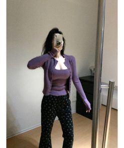 Sexy Knitted Cardigan and Camisole Top Set - Women's Slim Fit Two-Piece Suit for Spring - Trendy Temperament Fashion