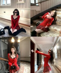 Sexy Lace Camisole Knit Top Set for Women - Slim Fit, Hollow-Out Design, Perfect for Spring Fashion