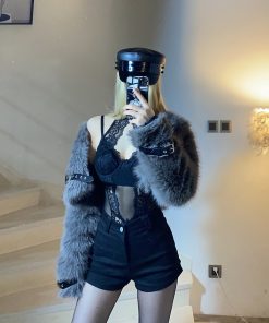 Sexy Sheer Lace Hollow Out Camisole Bodysuit for Women - Slimming Stretch Inner Wear in European and American Style