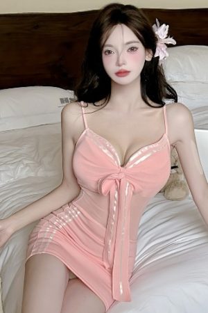 Sexy V-Neck Striped Mesh Splicing Bodycon Camisole Dress for Women - Nightclub & Work Technician Style