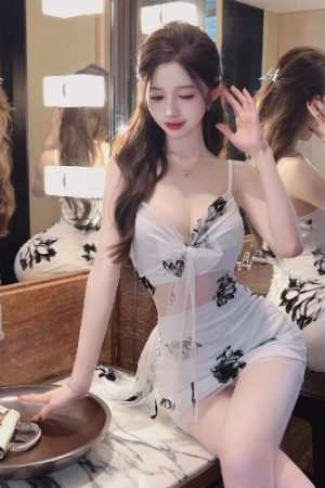 Sheer Low-Cut V-Neck Waist-Cinching Dress for Women - Sexy Evening Gown for Nightclub and Work Uniform