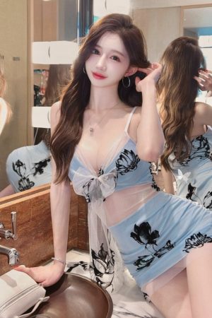 Sheer Low-Cut V-Neck Waist-Cinching Dress for Women - Sexy Evening Gown for Nightclub and Work Uniform