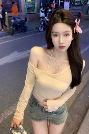 Sheer Mesh Long Sleeve Crop Top Women's Summer Two-Piece Set - Sweet and Spicy Sexy Camisole for Sun Protection