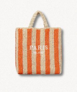 Shirts With Flared Jeans, Fitted Collared Shirt Women - Paris Straw Beach Bag