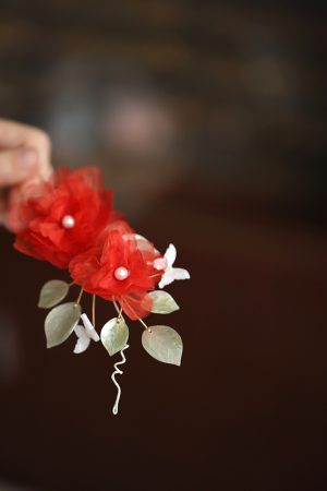 Silk Embossed Flower Hanfu Headdress - Ultra-Fairy U-Shaped Hairpin Hair Accessory for Classical Temperament, Elegant Design