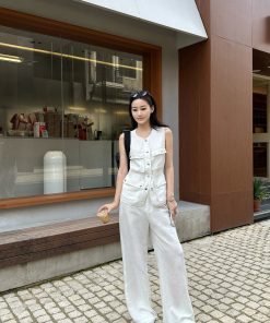 Silk Linen Tencel Pants for Women - Improved Fit Long Pants in Lightweight Fabric for Effortless Style and Comfort