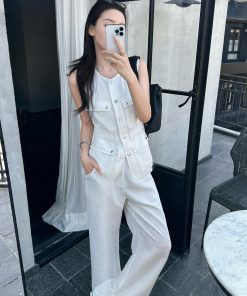 Silk Linen Tencel Pants for Women - Improved Fit Long Pants in Lightweight Fabric for Effortless Style and Comfort