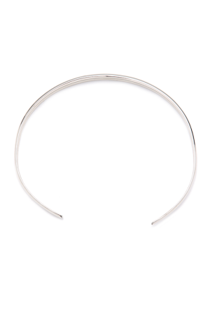 Silver Arc-Shaped Collar Necklace - Roaring Beast Design, Statement Jewelry, Chic Accessories, Fashion-forward Style
