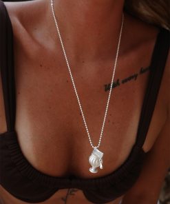 Silver Flower Vase Pendant Necklace for Women, Unique Creative Design, 2025 Trendy Jewelry, Elegant Floral Statement Piece