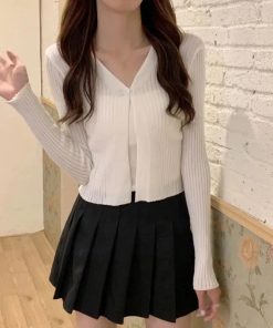 Simple Clothing Ideas, Cute Outfits For Blondes - Soft Girl One Button Cardigan