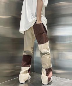 Simple Outfits For College, Fall Dress With Jacket Outfit - Y2K Patchwork Pants