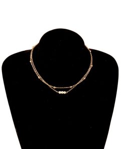 Simple Pearl Pendant Bead Chain Necklace Set - Versatile Alloy Women's Jewelry, Perfect for Everyday Wear