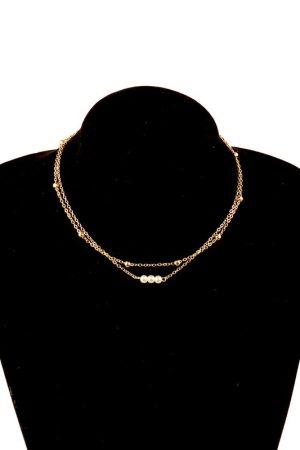 Simple Pearl Pendant Bead Chain Necklace Set - Versatile Alloy Women's Jewelry, Perfect for Everyday Wear