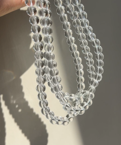 Simple Transparent White Crystal Necklace - Versatile Summer Fashion with Positive Energy - Korean Style Jewelry