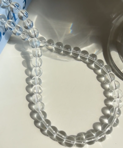 Simple Transparent White Crystal Necklace - Versatile Summer Fashion with Positive Energy - Korean Style Jewelry