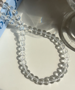 Simple Transparent White Crystal Necklace - Versatile Summer Fashion with Positive Energy - Korean Style Jewelry