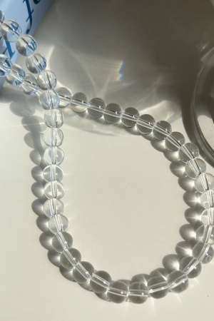 Simple Transparent White Crystal Necklace - Versatile Summer Fashion with Positive Energy - Korean Style Jewelry