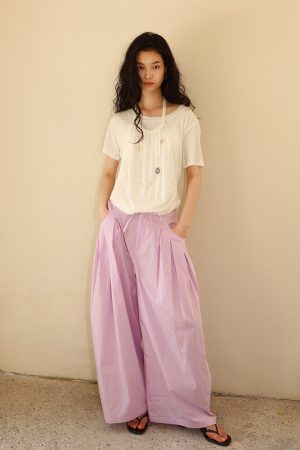 Skin-Friendly Breathable Mulberry Silk Tencel Faux Two-Piece Halter Short Sleeve T-Shirt for Effortless Chic Style