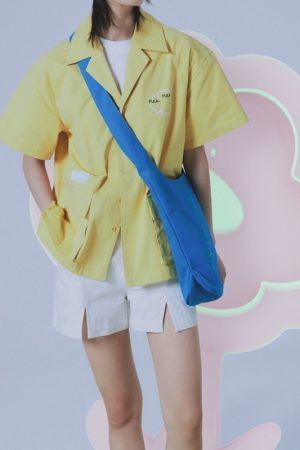 Sky Blue FULA Twill Crossbody Bag - Roaring Beast Design, Stylish and Functional, Perfect for Daily Use, Trendy Accessory