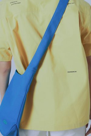 Sky Blue FULA Twill Crossbody Bag - Roaring Beast Design, Stylish and Functional, Perfect for Daily Use, Trendy Accessory