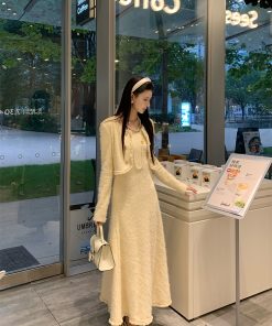 Sleeveless High-End Waist-Cinching Long Dress for Women - Chanel-Style Luxury Fashion, Elegant Evening Look, 90s Inspired