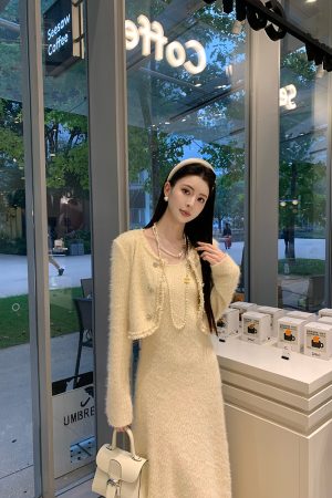 Sleeveless High-End Waist-Cinching Long Dress for Women - Chanel-Style Luxury Fashion, Elegant Evening Look, 90s Inspired