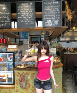 Slim Fit Black Camisole Top - South Li Xiang Korean Drama Style, Hot Girl Aesthetic, Summer Essential for Chic Outfits