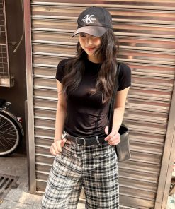 Slim Fit Ice Feel T-Shirt for Women - Summer Small Round Neck with Face Mask Design - Lightweight Tencel Short Sleeve Fashion Top