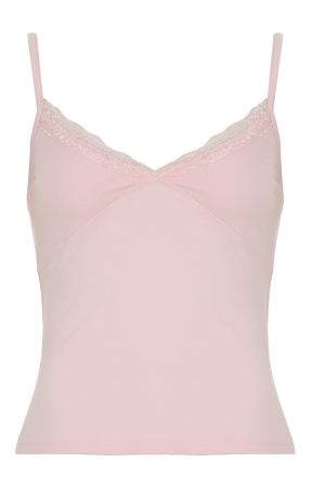 Slim Fit Lace Spliced Camisole Top - Sexy Solid Color Basic Tank for European and American Style, Perfect for Y2K and Everyday Wear
