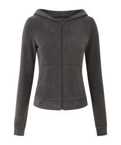 Slim Fit Two-Tone Knitted Hooded Jacket and Straight Leg Pants Set for Women - Spring Fashion, Casual Chic, Stylish Two-Piece Outfit