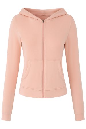 Slim Fit Two-Tone Knitted Hooded Jacket and Straight Leg Pants Set for Women - Spring Fashion, Casual Chic, Stylish Two-Piece Outfit