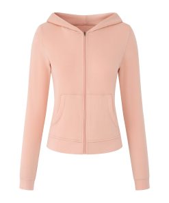 Slim Fit Two-Tone Knitted Hooded Jacket and Straight Leg Pants Set for Women - Spring Fashion, Casual Chic, Stylish Two-Piece Outfit