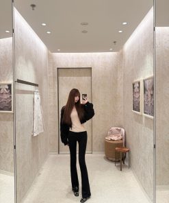 Slim Fit Wine Glass Leg Pants for Women - Flattering Casual Jeans for Spring and Summer, Elongating Style for Tall Women