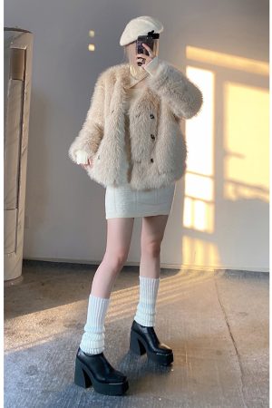 Slouchy Knitted Sock Sleeves - Four-Season Mid-Calf Leg Warmers for Cute or Spicy Looks - Trendy Essentials for Y2K Style