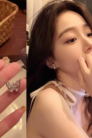 Small Butterfly Pearl Clip-On Earrings - Light Luxury Niche Studs, High-End Ear Accessories for Women, No Piercing Required
