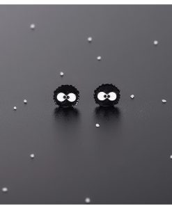 Small Coal Ball Earrings - Trendy Personalized Niche Design for Women, Comfortable for Sleeping, Perfect Summer Accessory