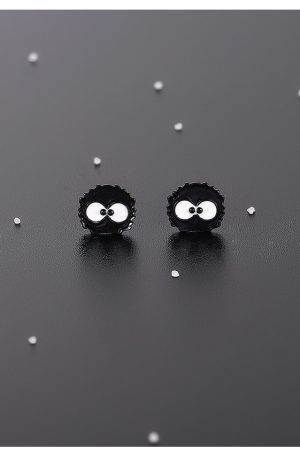 Small Coal Ball Earrings - Trendy Personalized Niche Design for Women, Comfortable for Sleeping, Perfect Summer Accessory