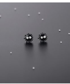 Small Coal Ball Earrings - Trendy Personalized Niche Design for Women, Comfortable for Sleeping, Perfect Summer Accessory