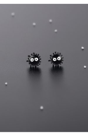 Small Coal Ball Earrings - Trendy Personalized Niche Design for Women, Comfortable for Sleeping, Perfect Summer Accessory
