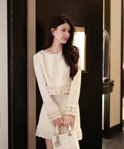 Small Fragrance A-Line High Waist Skirt for Women - Elegant Versatile Short Skirt, New Spring Style, Trendy Fashion Piece