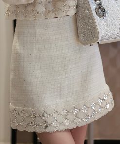 Small Fragrance A-Line High Waist Skirt for Women - Elegant Versatile Short Skirt, New Spring Style, Trendy Fashion Piece