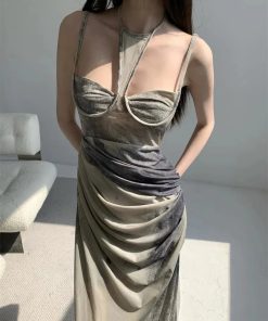 Social Worker Outfits, Fashion Street - Halter Neck Maxi Dress