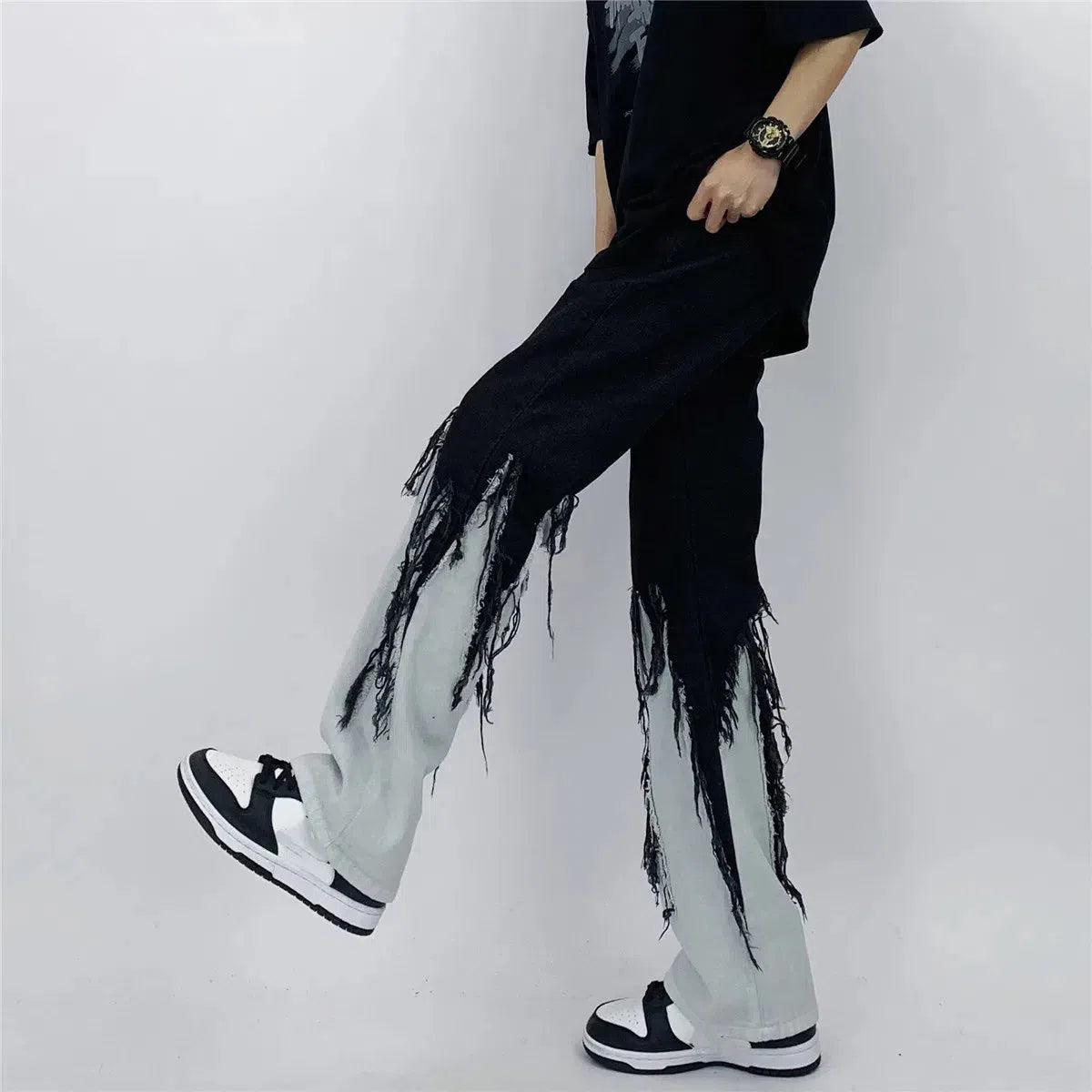 Social Worker Outfits, Outfit For Winter Womens - Y2K Grunge Fringed Straight Leg Jeans Social Worker Outfits, Outfit For Winter Womens - Y2K Grunge Fringed Straight Leg Jeans