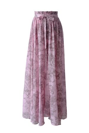 Socialite Style Long Dress for Women - Two-Piece Set in Floral Design, Perfect for Tall Individuals, Trendy Y2K Fashion