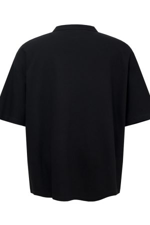 Soft American Style Henry Collar T-shirt - Comfortable Short Sleeve Top for Versatile Everyday Wear