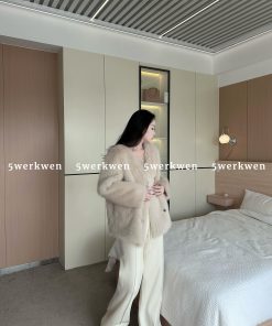 Soft and Delicate Loose Fluffy Coat for Women - Autumn Winter Casual V-Neck Eco-Friendly Fur Fashion